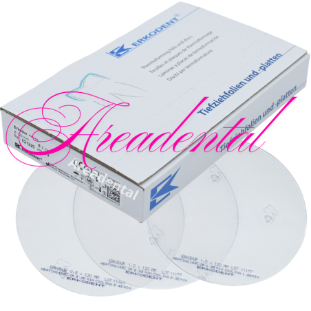 Erkodur Plaques de thermoformage transparentes rond 120 mm - ERKODENT