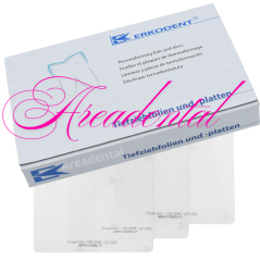 Plaques Erkodur Transparentes 125 x 125 mm pour Thermoformage Dentaire - ERKODENT