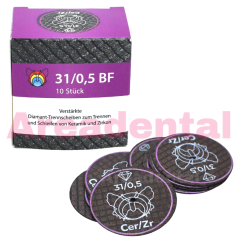Disque de précision renforcé 31 x 0.5 pour céramique et zircone 10 pcs - MOTYL
