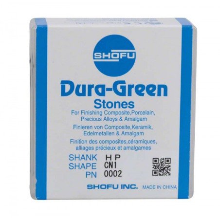 Pierres en carbure de silicium avec liant céramique Dura Green 12 pièces - SHOFU