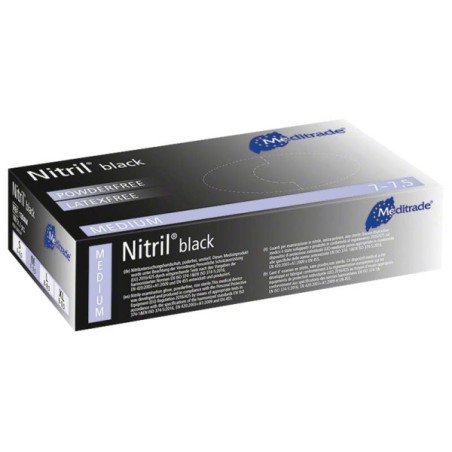 Gants d'examen en nitrile noir professionnel 100 pcs - Meditrade