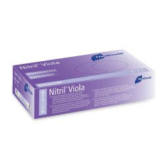 Gants d'examen en nitrile violet sans poudre - Meditrade