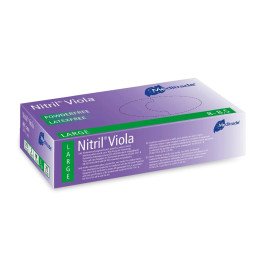 Gants d'examen en nitrile violet sans poudre - Meditrade