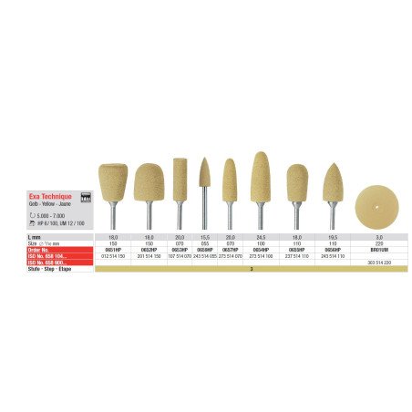 Polissoires pour résines 6pcs - Edenta