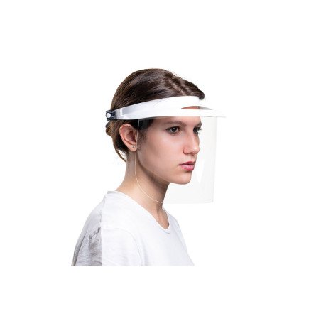 Visière blanc avec 6 visières en polycarbonate