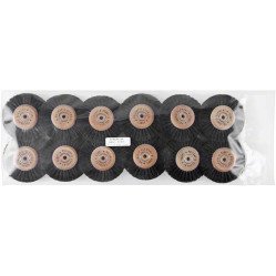 Brosse rond grand taille 3 rangés RLH 12 pcs - POLIRAPID