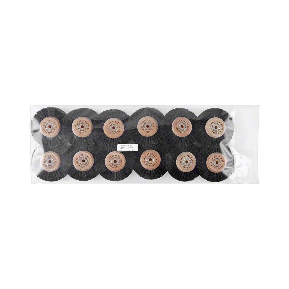 Brosse rond grand taille 3 rangés RLH 12 pcs - POLIRAPID