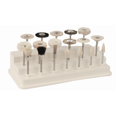 Set de 18 brosettes polissoirs avec support - POLIRAPID