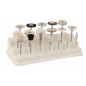 Set de 18 brosettes polissoirs avec support - POLIRAPID Set de 18 brosettes polissoirs avec support - POLIRAPID