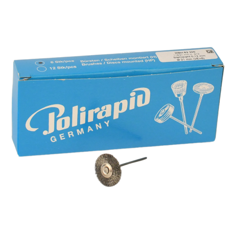 Brosse miniature MBH 62 (HP) fil en acier 6 pcs- POLIRAPID