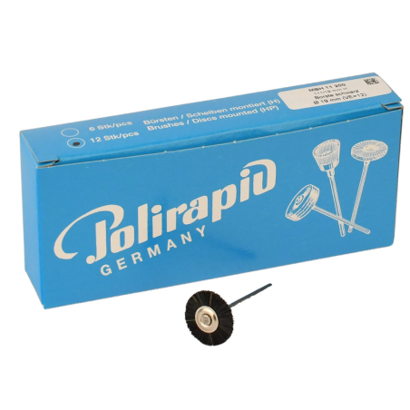 Brosses miniatures MBH 11 poils Chungking noirs 12 pcs - POLIRAPID