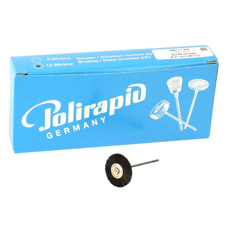 Brosses miniatures MBH 11 poils Chungking noirs 12 pcs - POLIRAPID