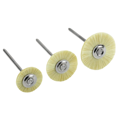 Brosses poils de chèvre blanc (très doux) 12 pcs - POLIRAPID