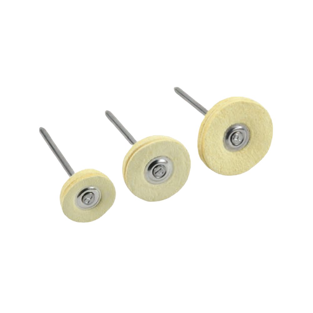 Brosses  petit taille en cuir chamois  6 pcs  MBH 00 - POLIRAPID