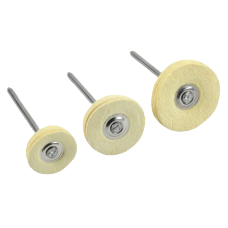 Brosses petit taille en cuir chamois 6 pcs MBH 00 - POLIRAPID