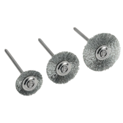 Brosses miniatures avec fil en acier galvanisé MBH 6 pcs - POLIRAPID