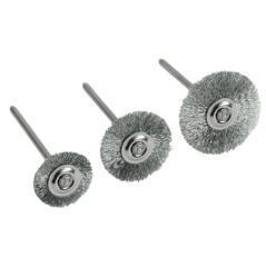 Brosses miniatures avec fil en acier galvanisé MBH 6 pcs - POLIRAPID