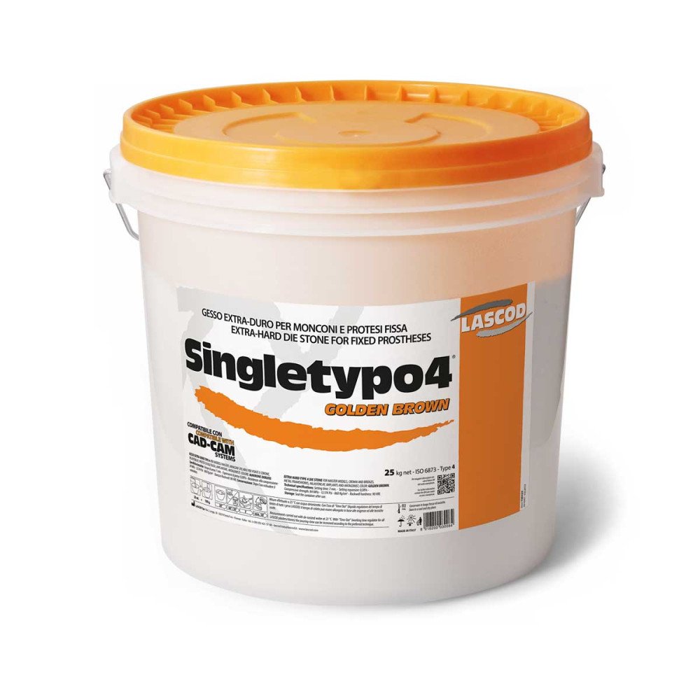 Plâtre de type 4 (extra dur) CAD-CAM Singletypo 4 Seau de  25 kg - LASCOD