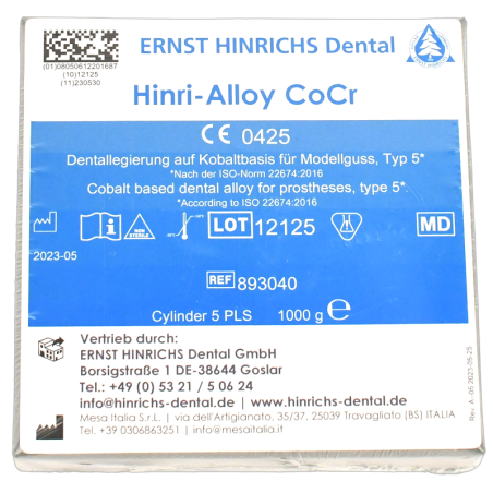 Alliages pour céramiques - ERNST HINRICHS
