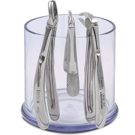 Support à pinces rond, acrylique, transparent - LARIDENT