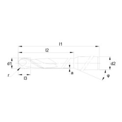 Fraise Ø 2,0 mm, tige 3,0 mm, longueur totale 38 mm avec revêtement nitrure MT