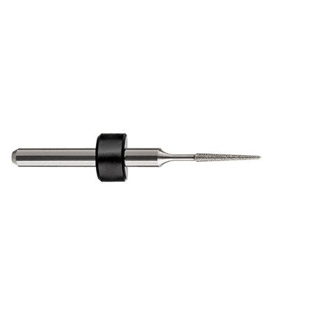 Fraise Ø 0,6 mm arbre 3,0 mm longueur totale 40 mm revêtement diamanté électrolytique 28°