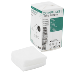Compresses  non tissées 5 x 5 cm 30g/m² - EUROMEDIS