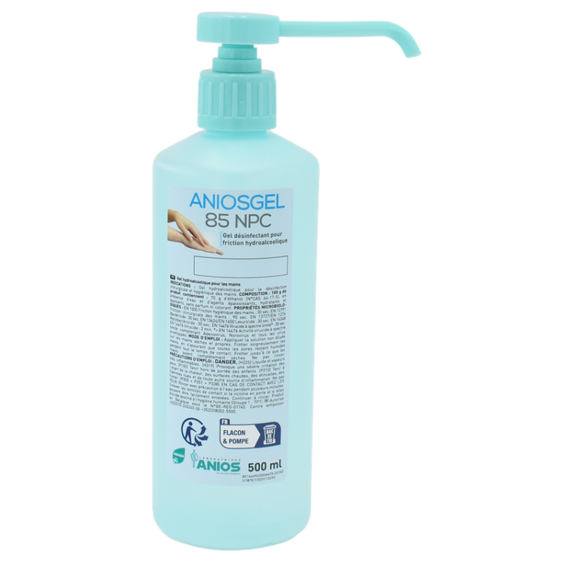 Gel hydroalcoolique Aniosgel 85 NPC 500 ml - ANIOS