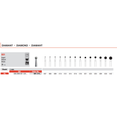 Fraises diamantés FG 801.314 préparation cavitaire 5 pcs - EDENTA