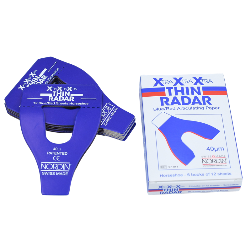 Papier à articuler 40 micron bleu et rouge thin radar - NORDIN