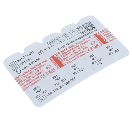 Fraises diamantés FG 801.314 préparation cavitaire 5 pcs - EDENTA