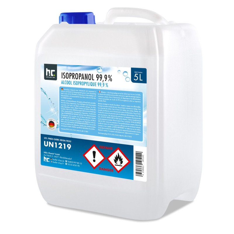 Alcool isopropylique 99,9 % en bidon 5 Litres - Höfer Chemie