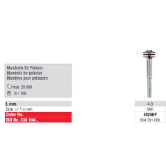 Mandrins pour polissoirs 6 pcs - EDENTA