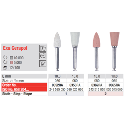 Polissoirs pour retrait résidus adhésifs Exa Cerapol 12 pcs - EDENTA