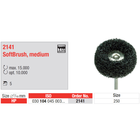 Brosses à polir softbrush brossette 5 pièces - EDENTA