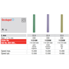 Polissoirs diamantés pour la céramique Occlupol 10 pcs - EDENTA