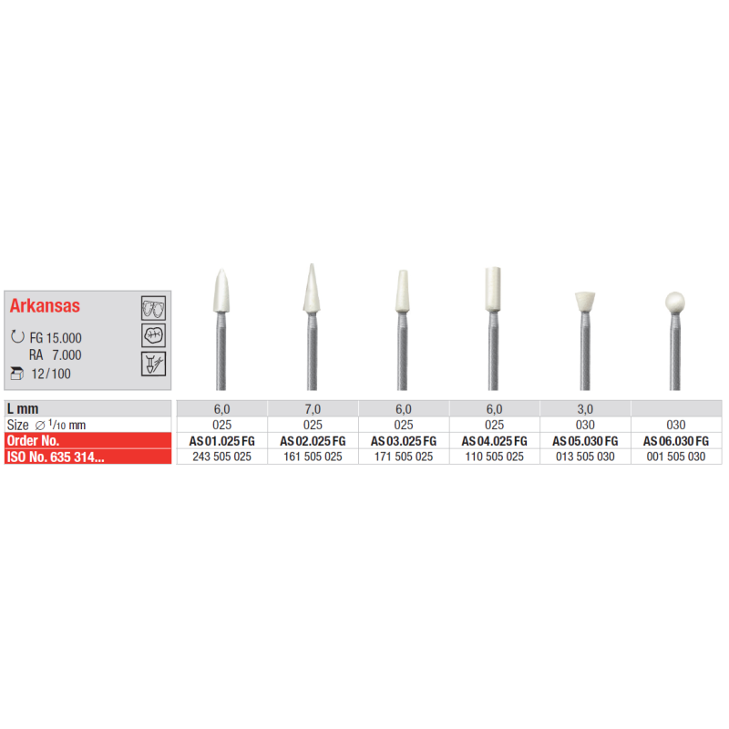 Pointes Arkansas FG polissoirs 12pcs - EDENTA
