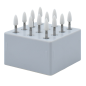 Pointes Arkansas FG polissoirs 12pcs - EDENTA