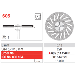Disques diamantés ajourés séparation céramique Superflex 605 - EDENTA