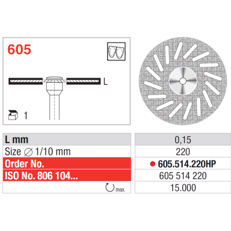 Disques diamantés ajourés Superflex 605 - EDENTA