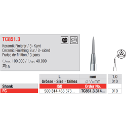 Fraise de finition en tungstène TC851.3. - EDENTA