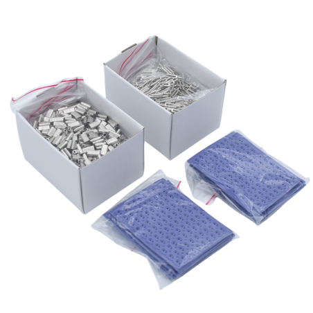 Bi-V-pin, courts 13 mm, avec gaines métalliques et bouchon 1000 pièces - MESTRA
