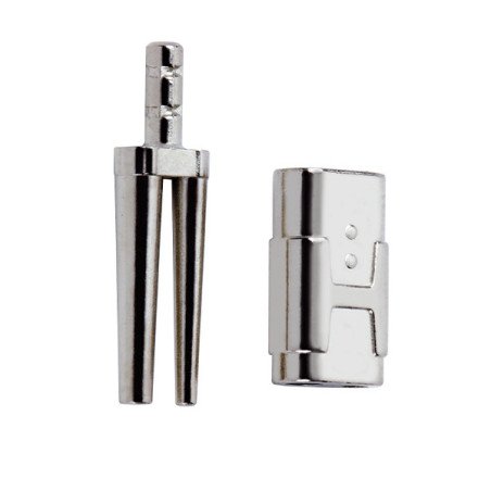 Bi-V-pin, courts 13 mm, avec gaines métalliques et bouchon 1000 pièces - MESTRA