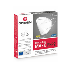 Masques de protection FFP2 blancs 5 pcs - OPHARM