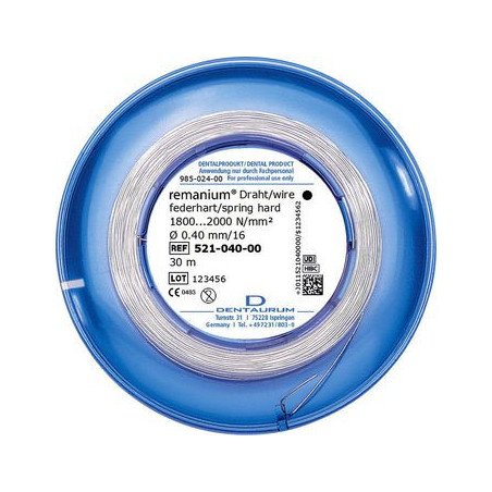 Fil en rouleau remanium®, rond dur-élastique - DENTAURUM