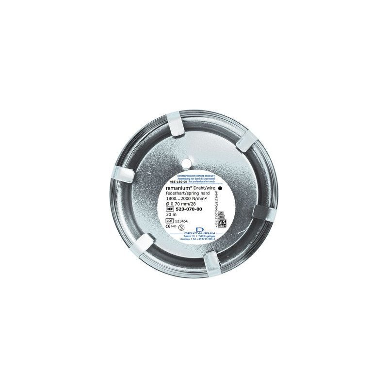 Fil en rouleau remanium®, rond dur-élastique - DENTAURUM Fil en rouleau remanium®, rond dur-élastique - DENTAURUM