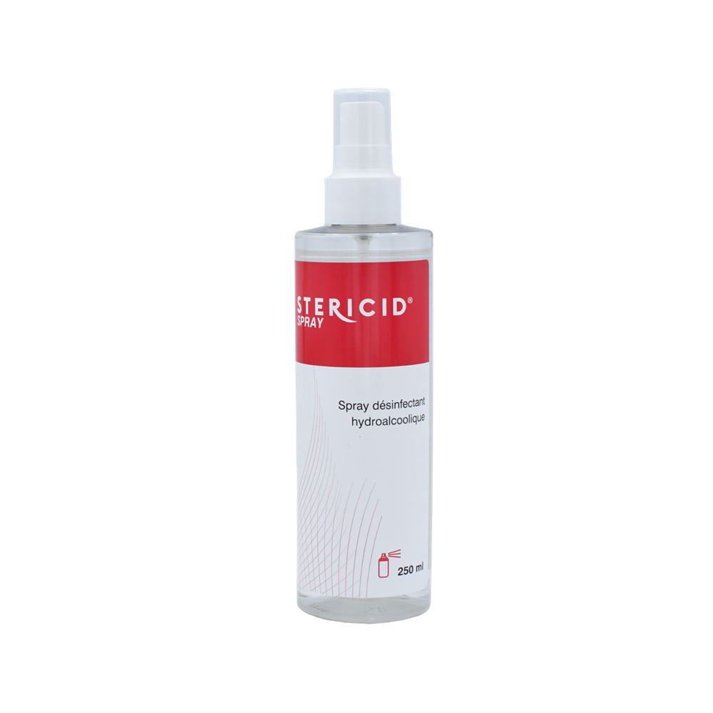 Spray désinfectant mains et petit matériel STERICID 250 ml - STERIDIS