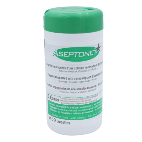 Lingettes désinfectantes pour cabinet dentaire ASEPTONET 100 pcs- STERIDIS