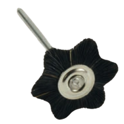 Brosses miniatures, en forme d’étoile noires  12 pcs  - POLIRAPID