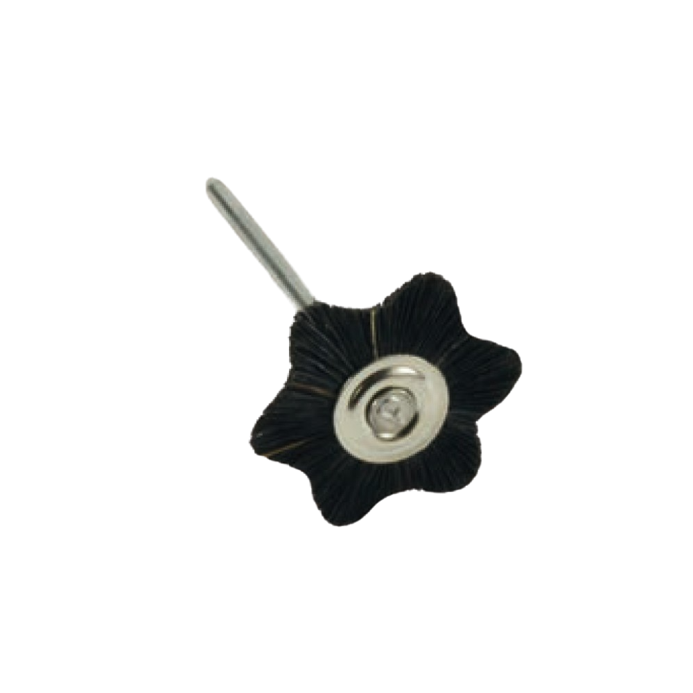 Brosses miniatures, en forme d’étoile noires 12 pcs - POLIRAPID